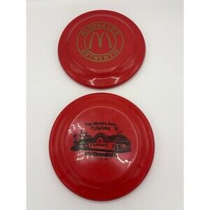 2 Vintage McDonald’s Full Size Red Collector Frisbee Discs